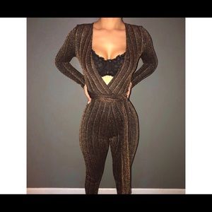 Black & gold jumpsuit